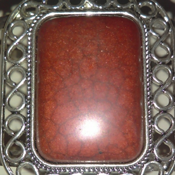 Brown stone cuff bracelet - Picture 3 of 3